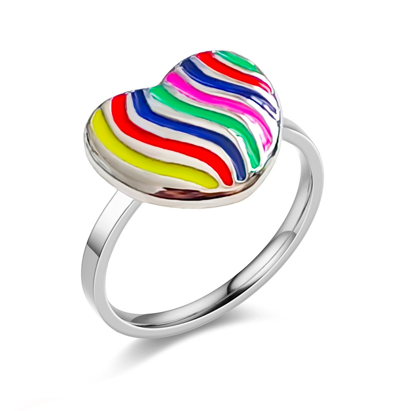 2:A mixed color oil dripping ring