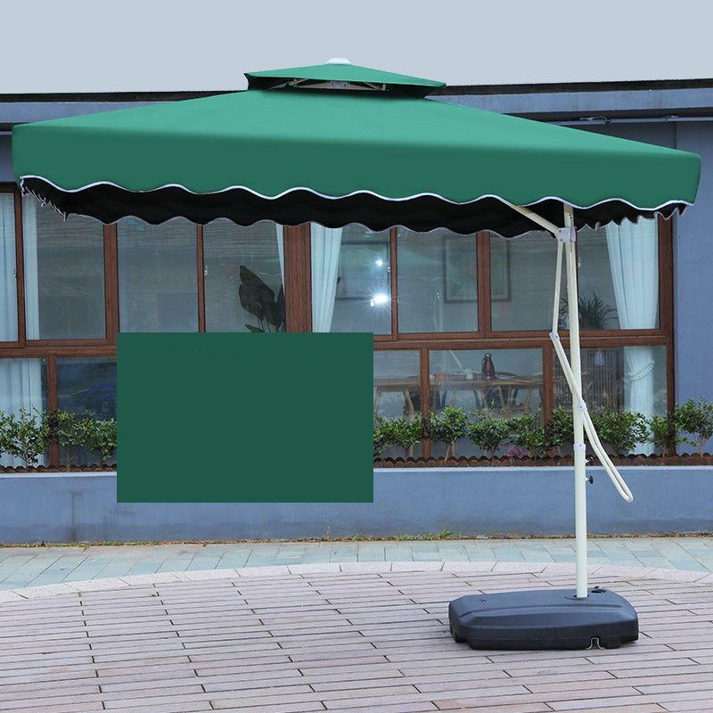 Bold sunshade and rainproof 2.2m square 4-bone-dark green
