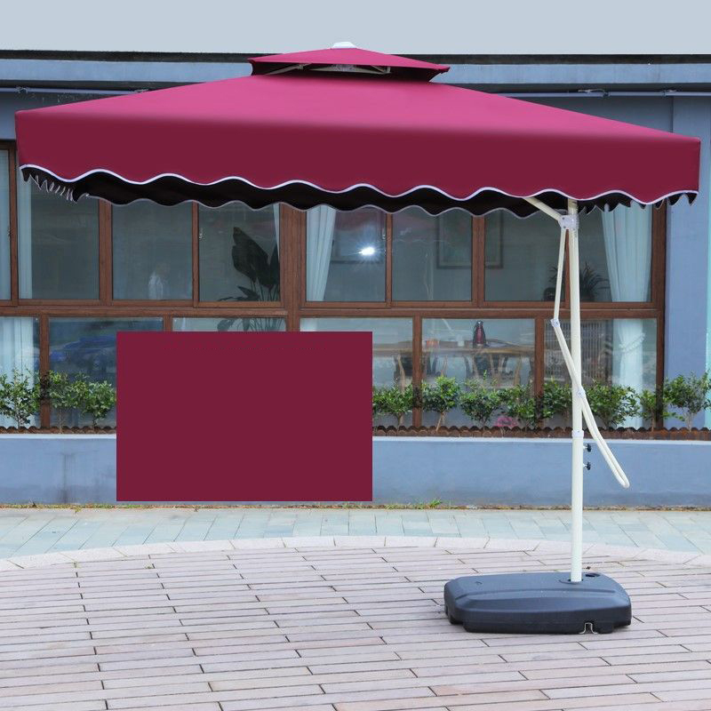 Bold sunshade and rainproof 2.5m square 8-bone-burgundy