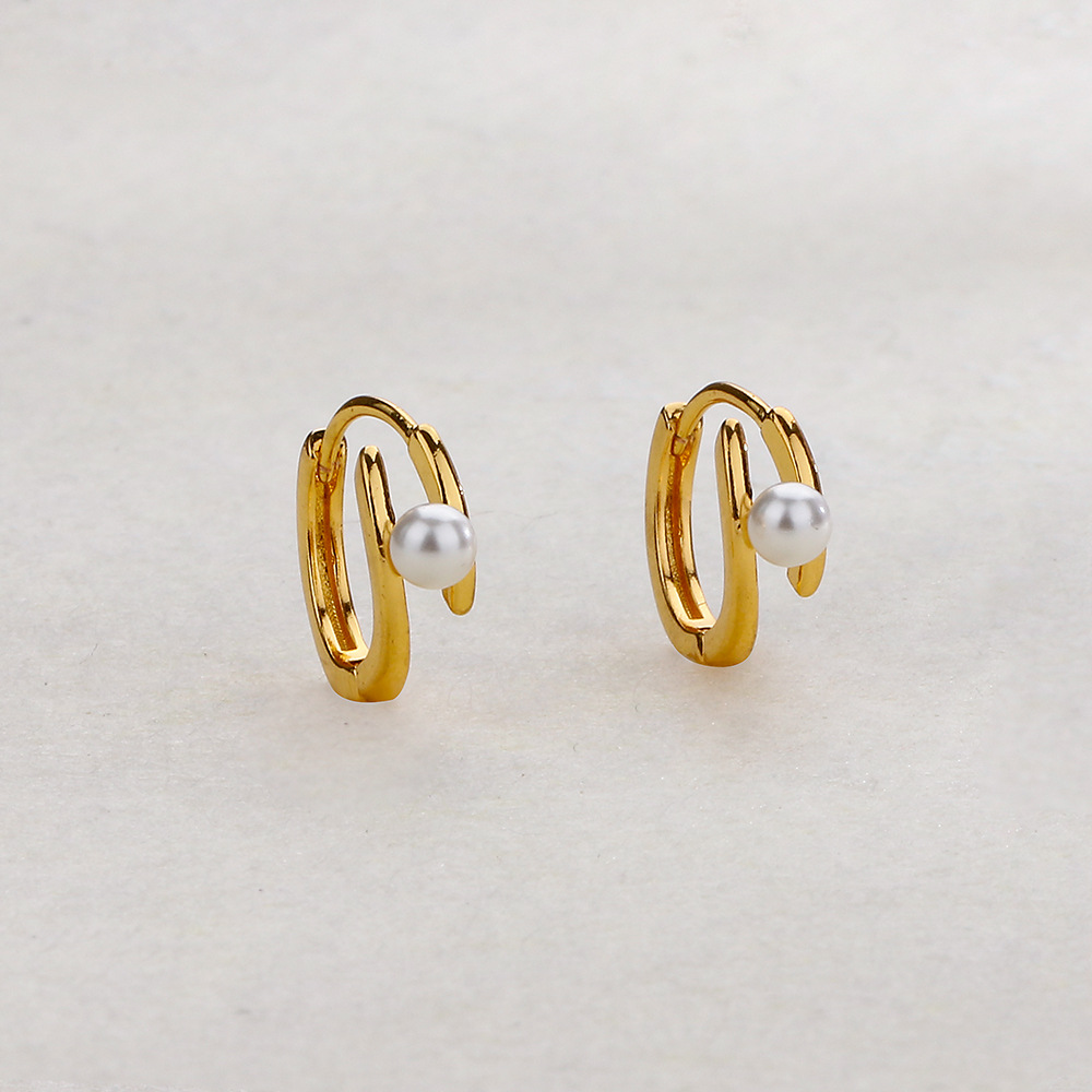 2:Pearl ear Buckle (yellow gold)