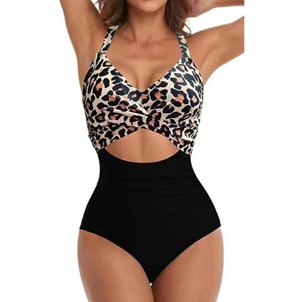 YJ3439 leopard print   Black