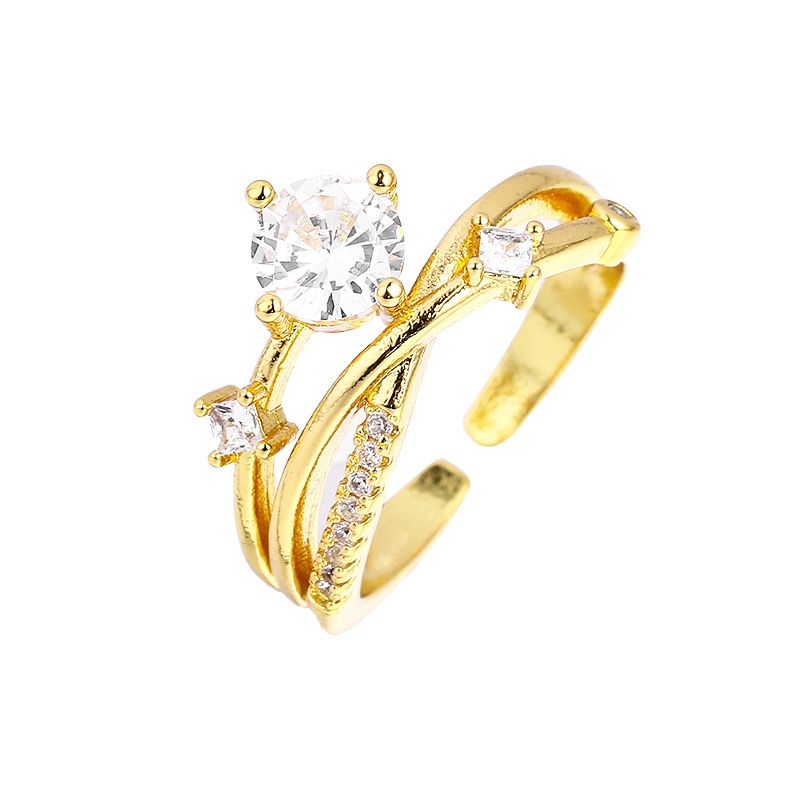 2:Planet Track Zircon Ring (Gold)