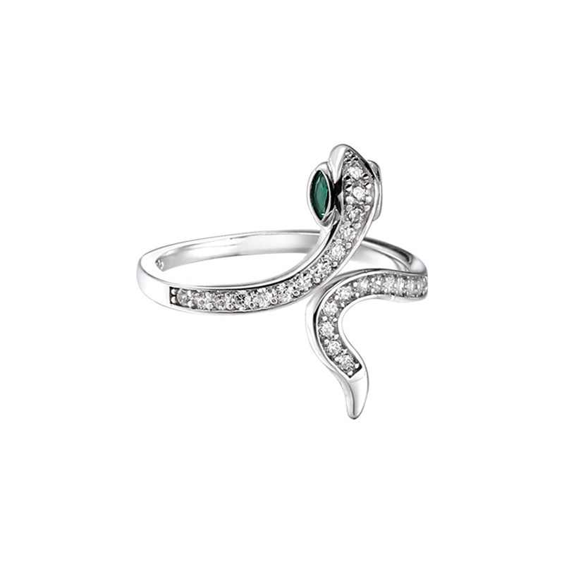 1:Little snake zircon ring (white gold)