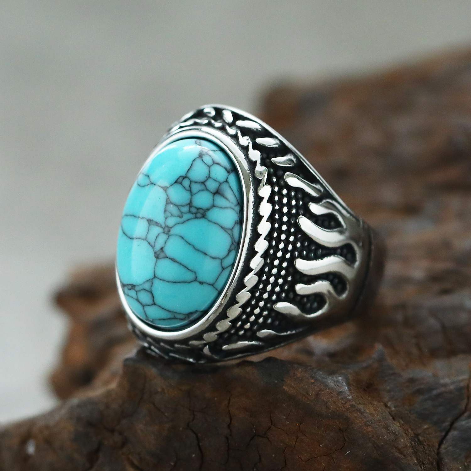 Steel green turquoise US Size #7