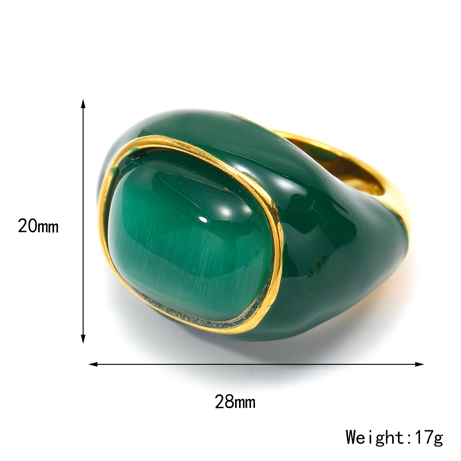 Green cat's eye US Size #6