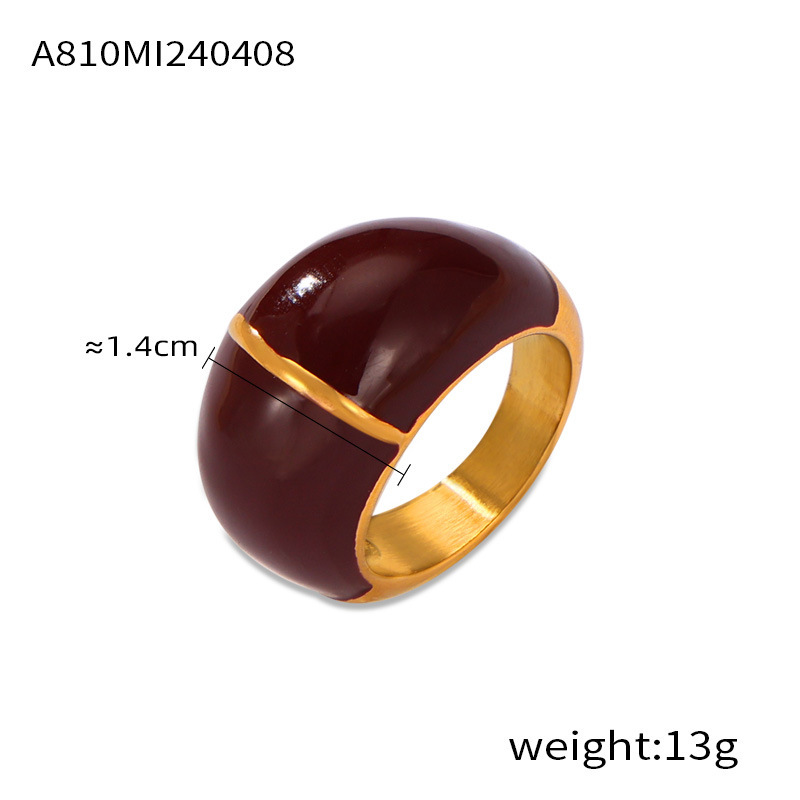 Gold and red ring US Size #6