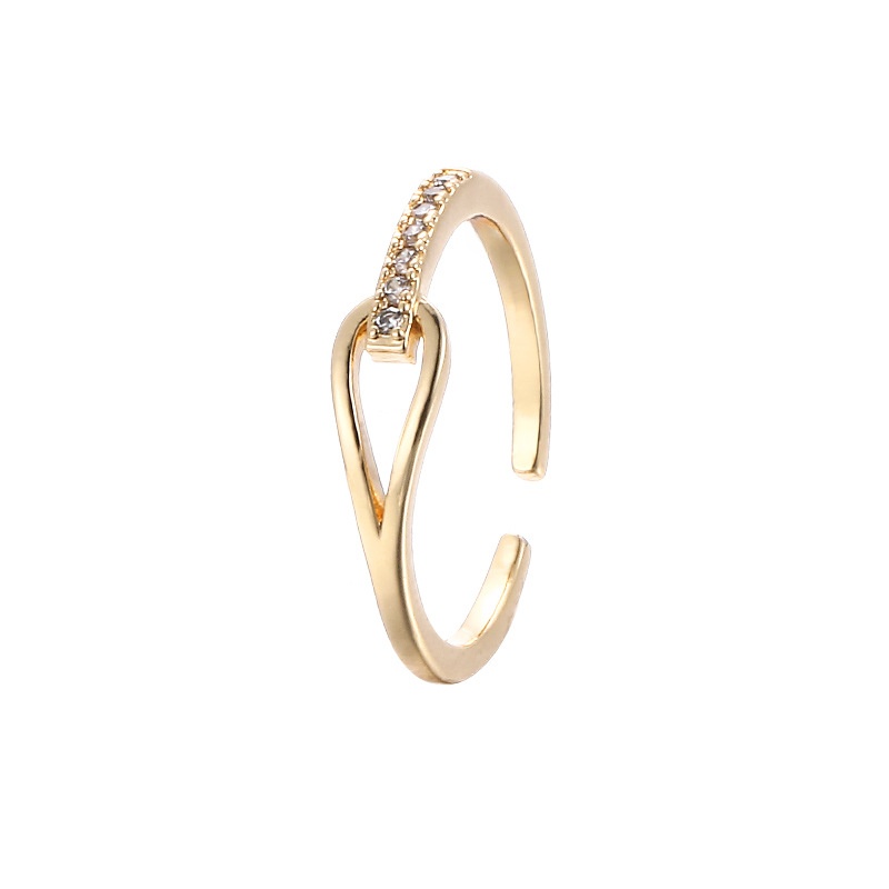 2:Knotted zircon ring (yellow gold)