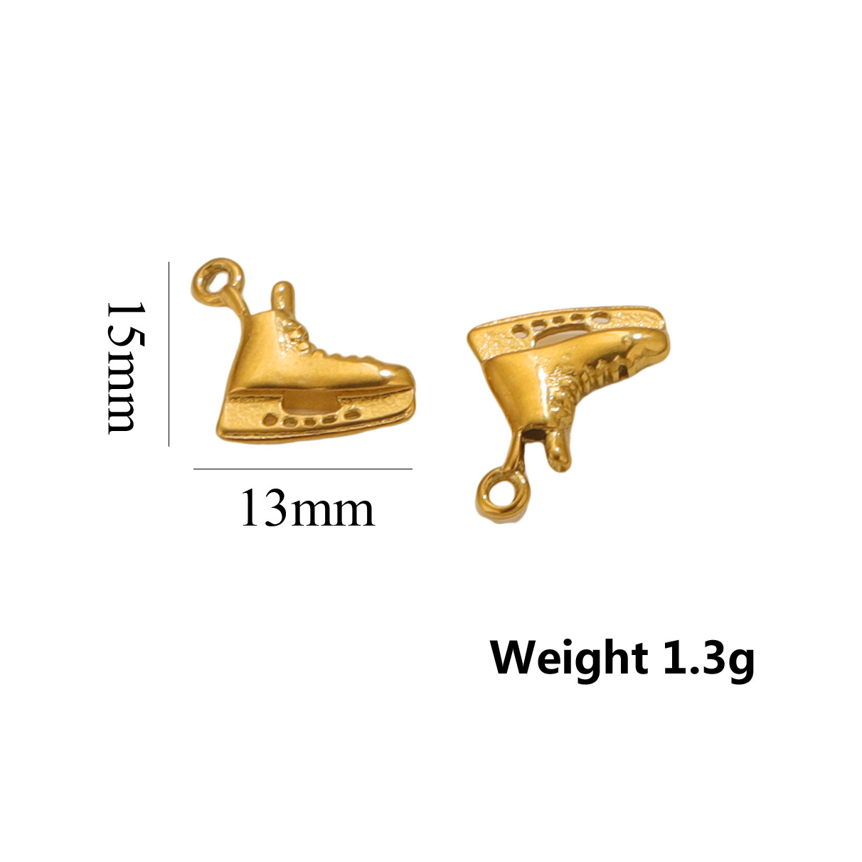 Roller skate pendant - Gold