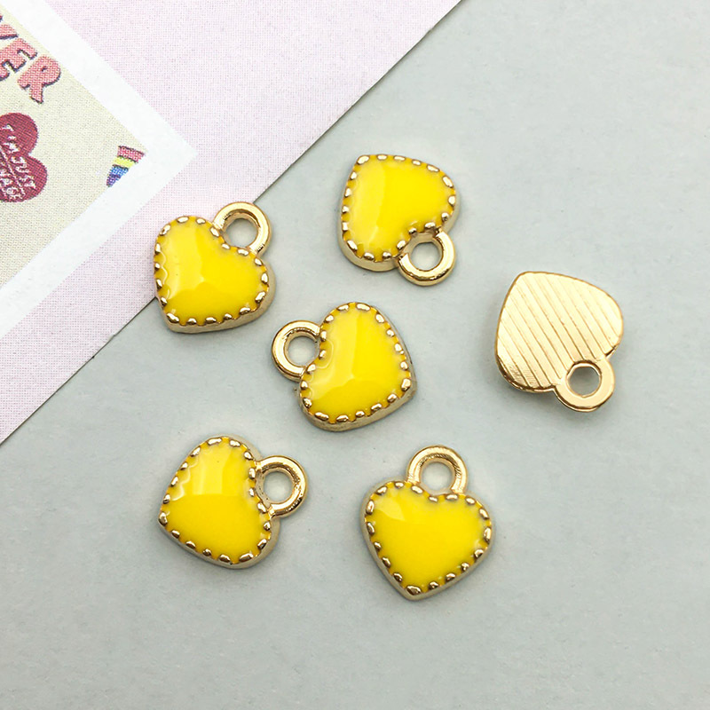 3:1 yellow (dripping heart) heart-shaped 8*9mm-0.4g-18013