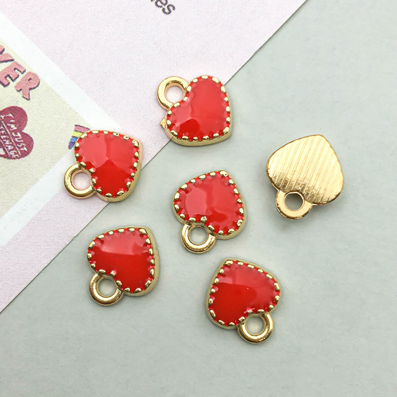 5:1 Red (dripping heart) heart-shaped 8*9mm-0.4g-18015