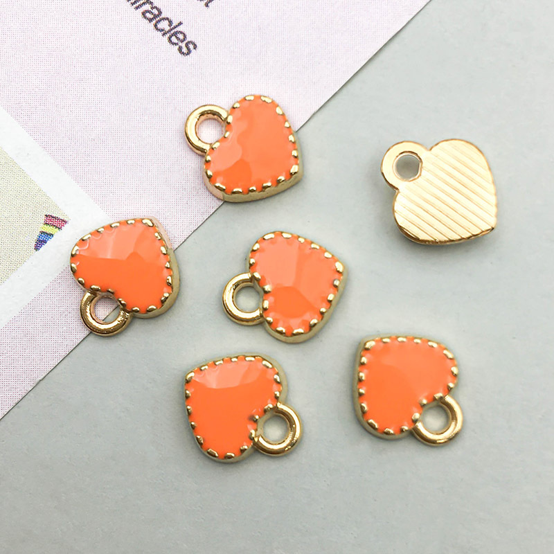 6:1 orange (dripping heart) heart-shaped 8*9mm-0.4g-18016