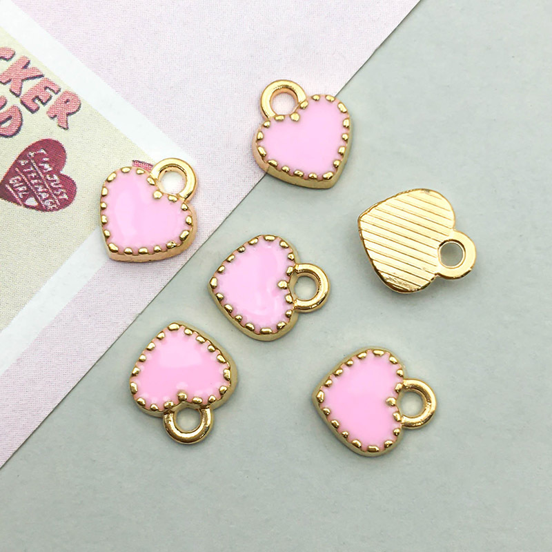 7:1 Pink (dripping heart) heart-shaped 8*9mm-0.4g-18017