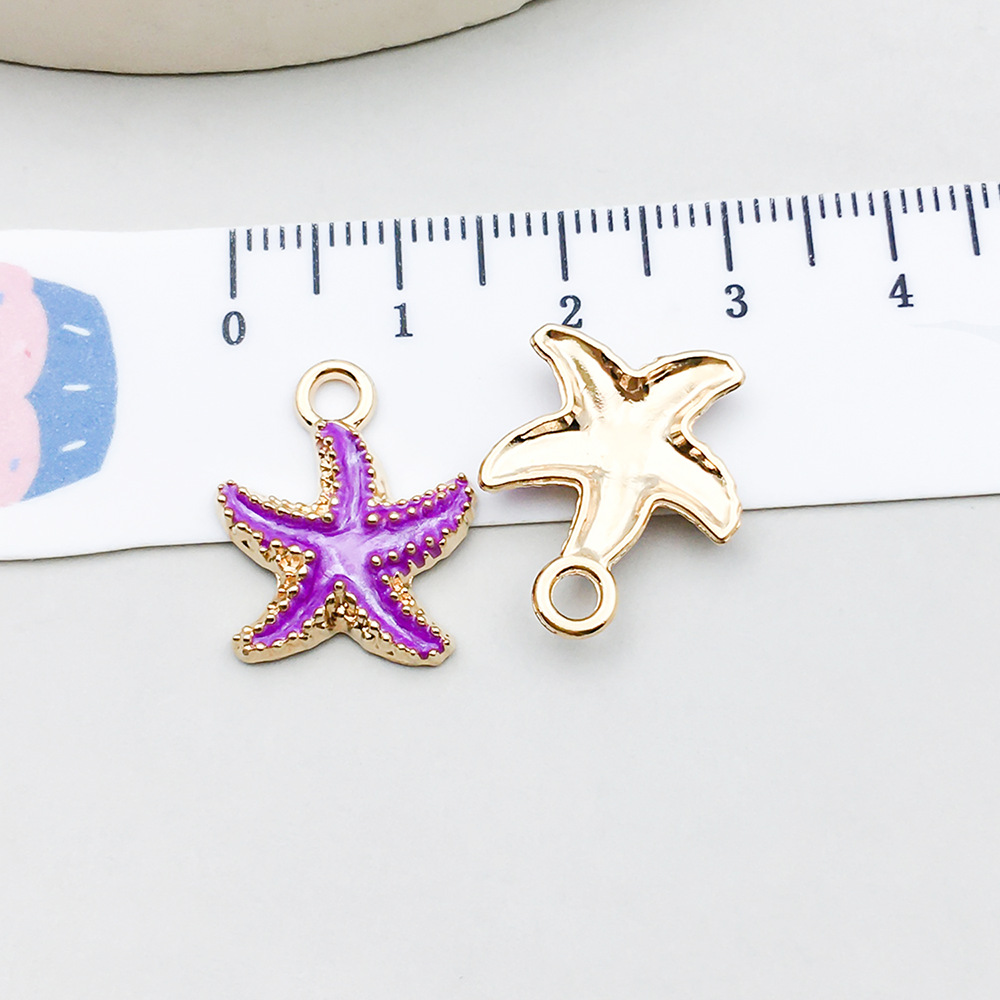 7:1 purple oil dripping starfish 15*18mm-1.1g-19185