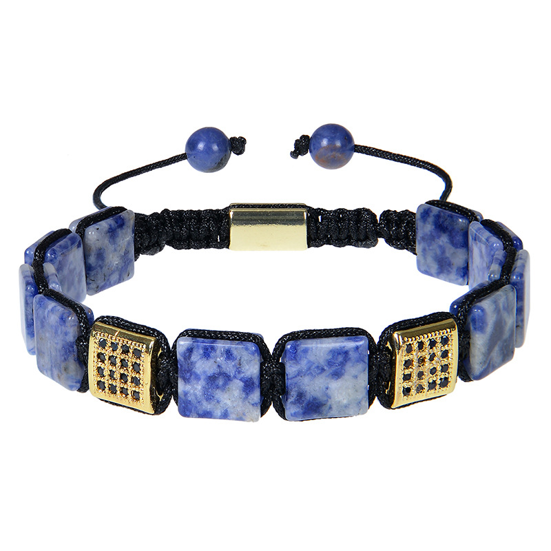 4:Blue and white dot bracelet