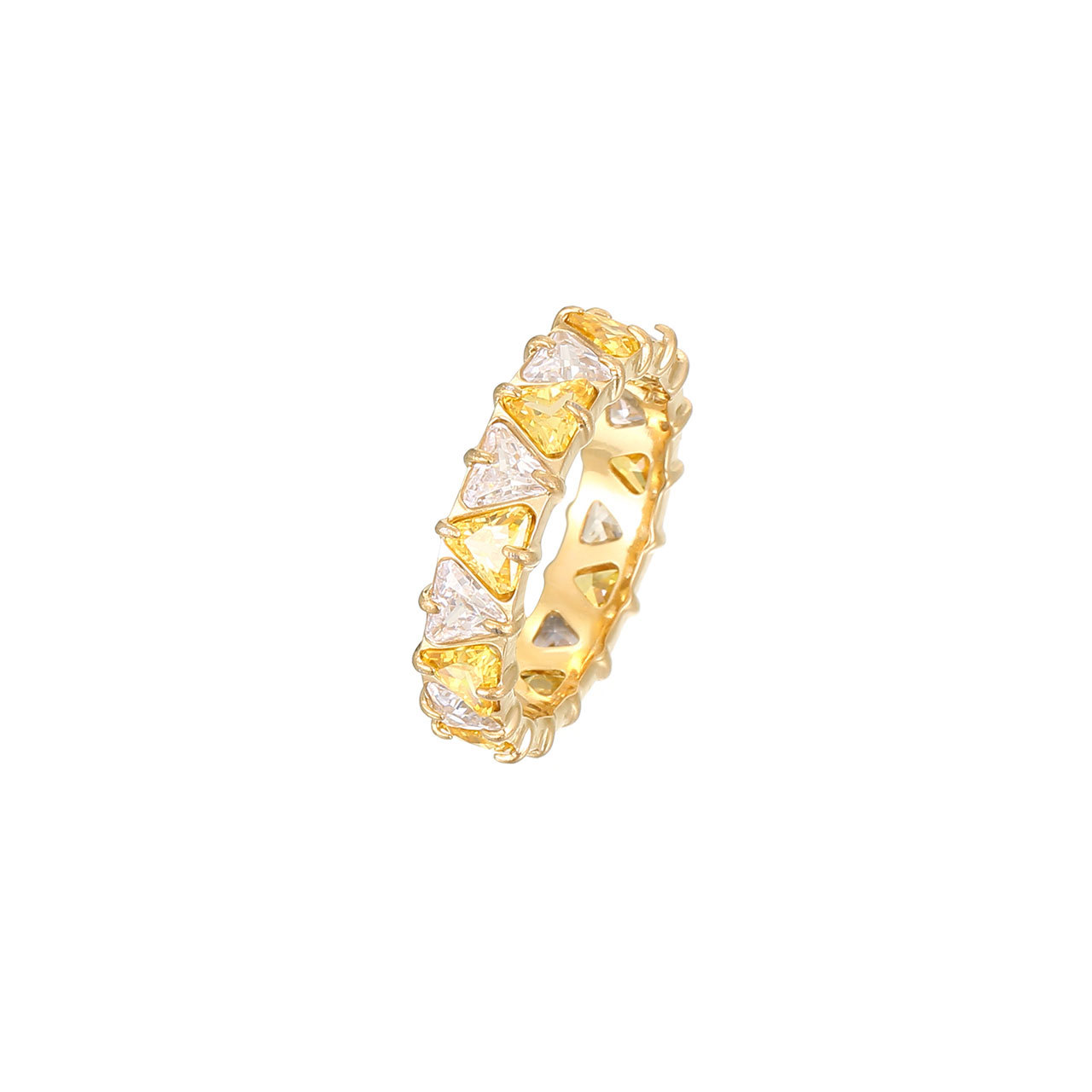 Gold - yellow clear zircon US Size #6