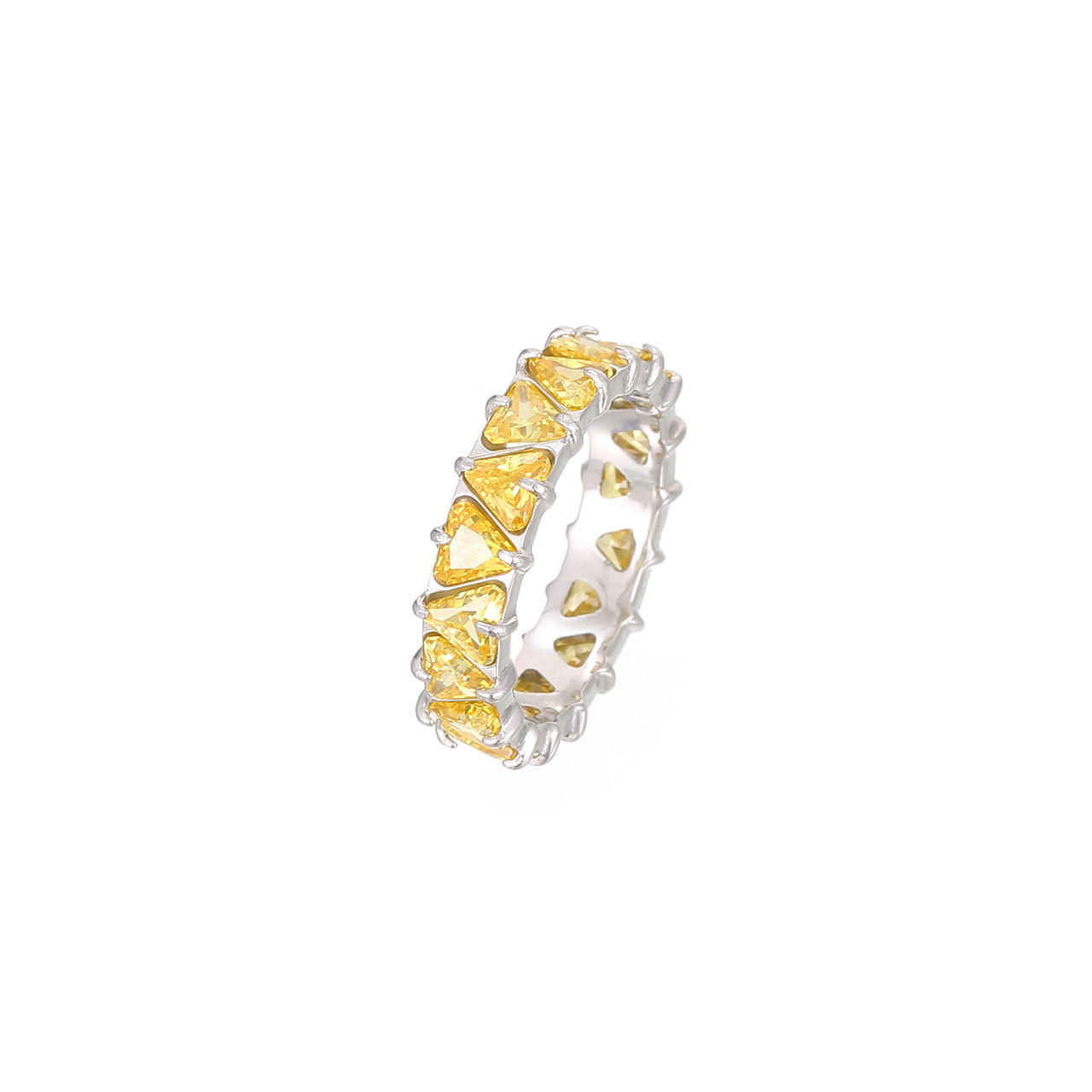 Platinum colour - yellow zircon US Size #6