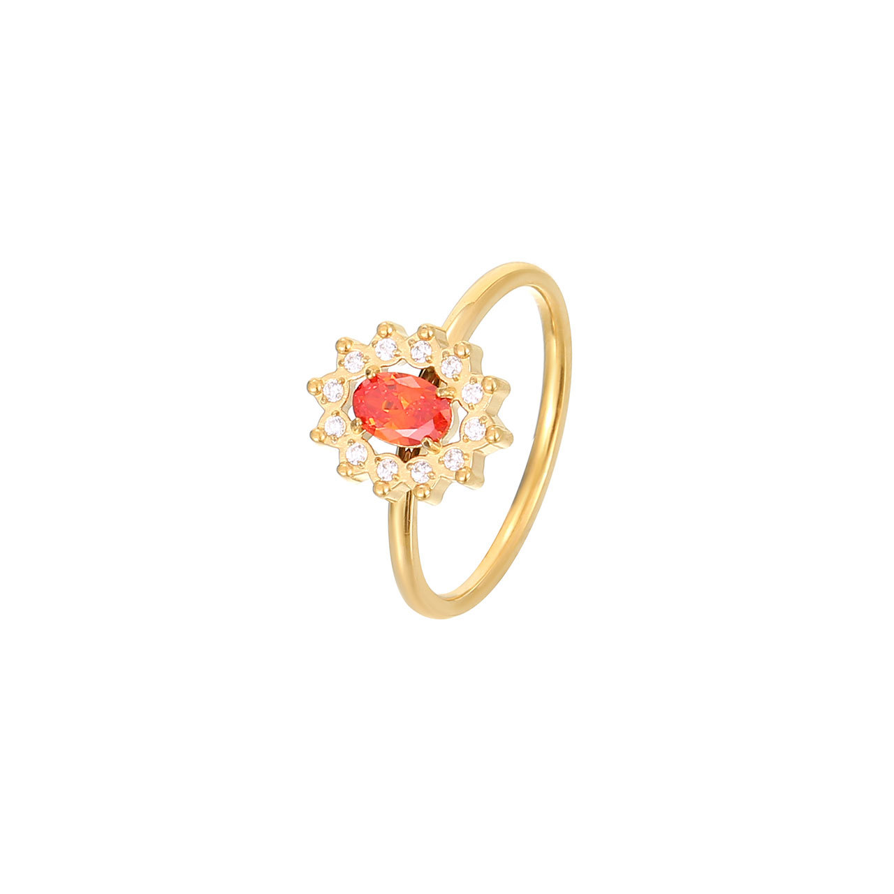 Gold-red zircon US Size #6