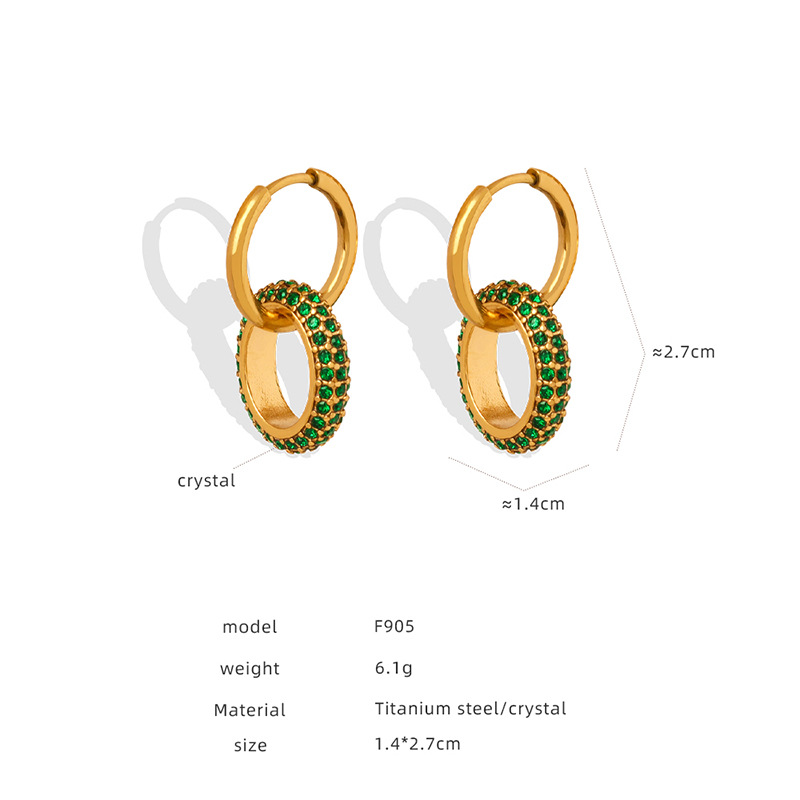 F905-Green rhinestone