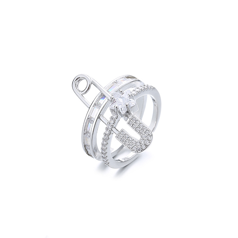 1:Double Pin Ring (White Gold)