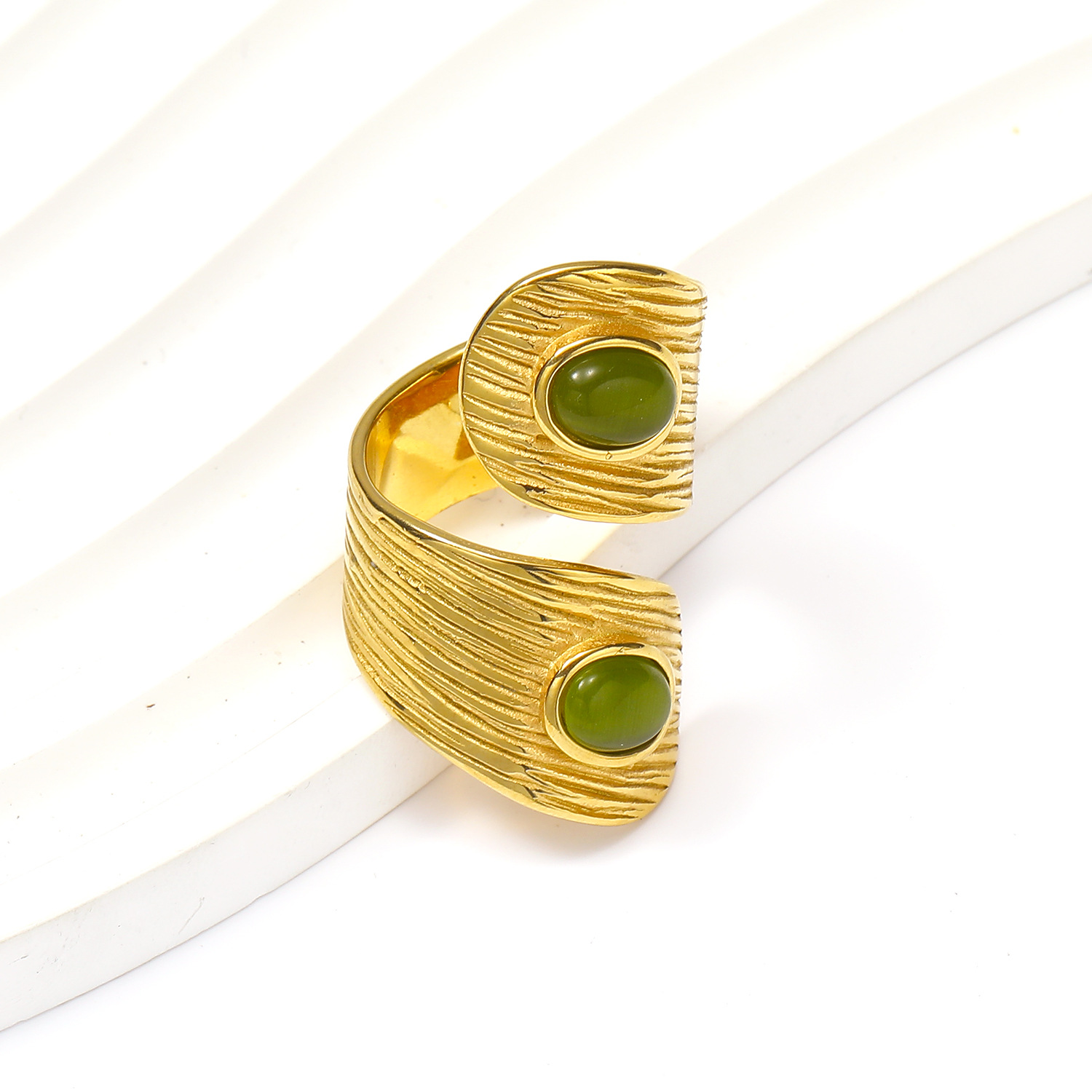 Olive green cat's eye US Size #6