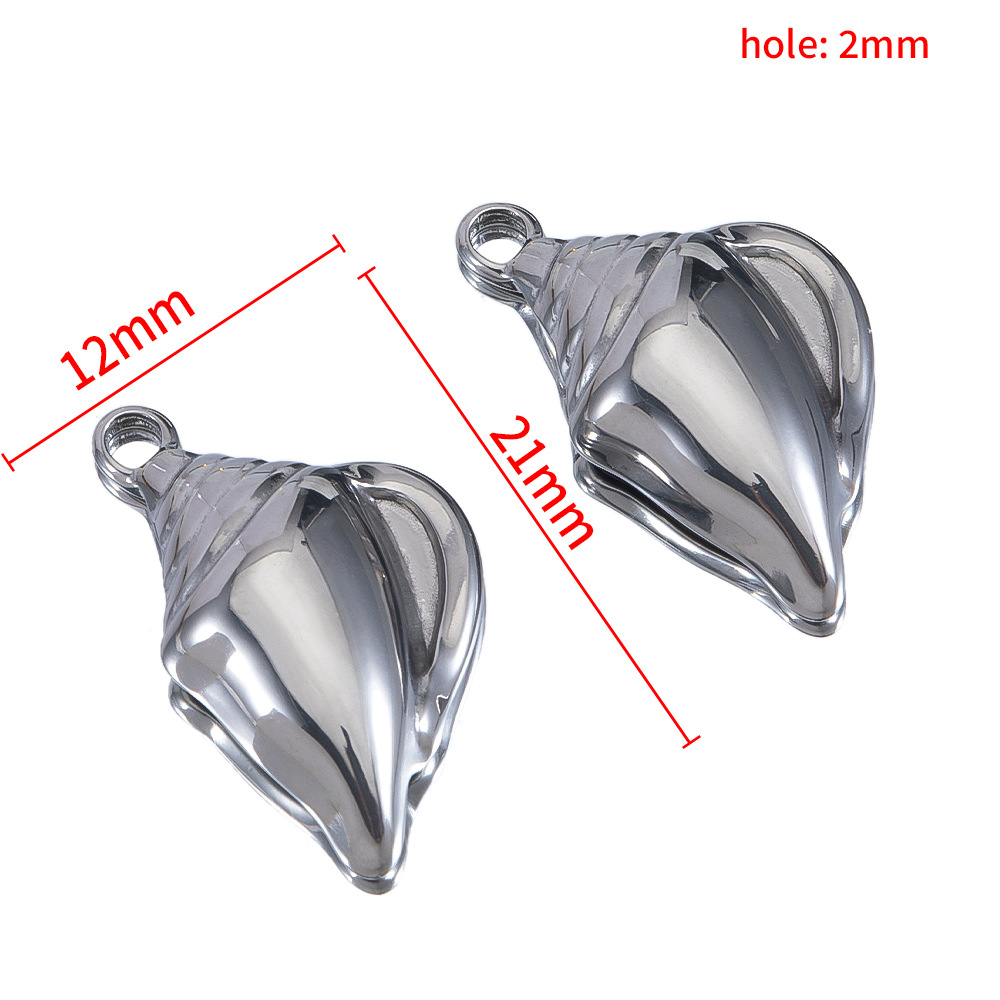 12×21mm large conch - steel color