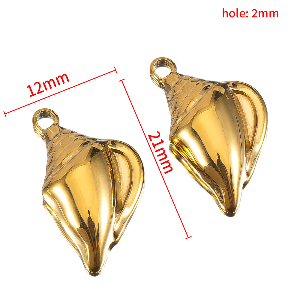 12×21mm large conch - gold