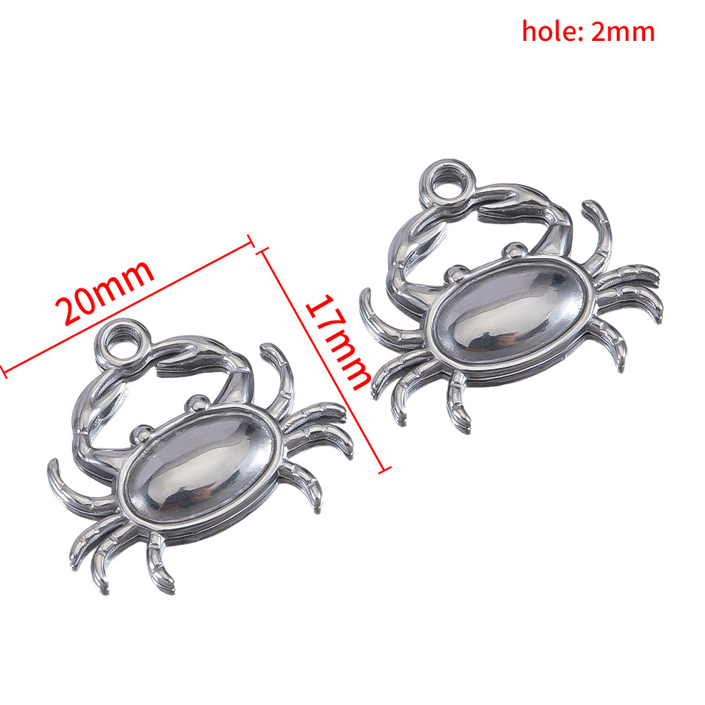 20 x 17mm crab - steel color