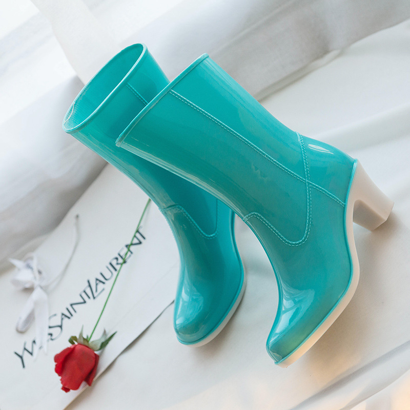 High-heeled turquoise (without Cotton