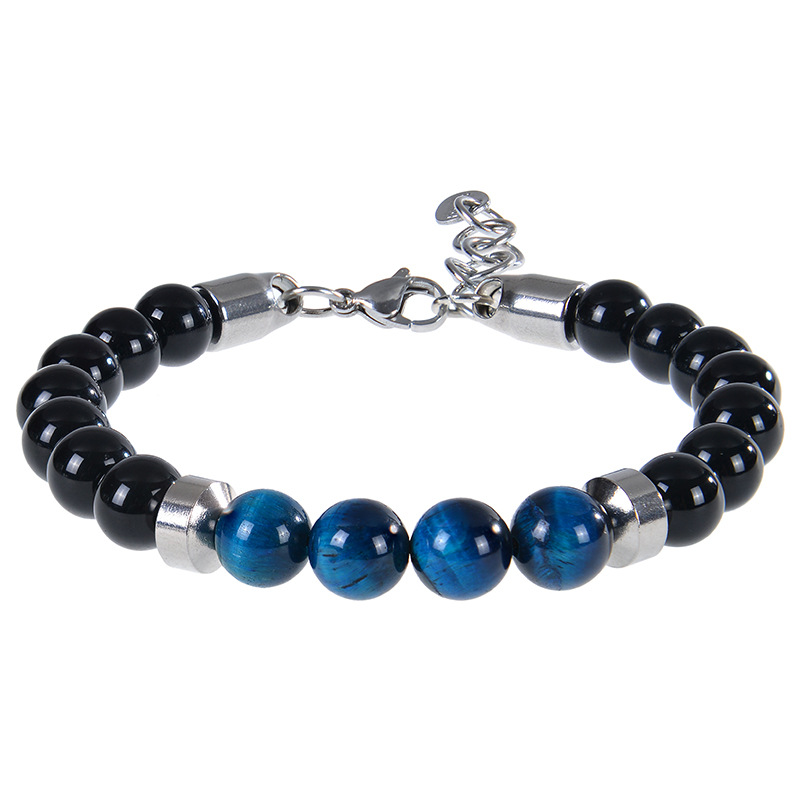 1:Sky blue tiger eye stone bracelet