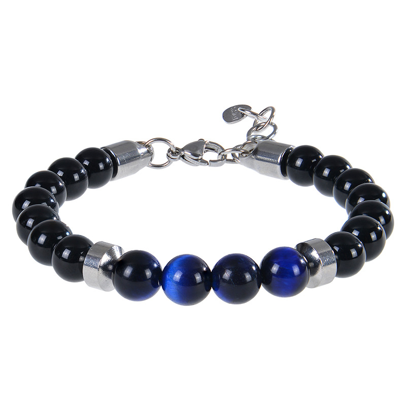 8:Dark blue tiger eye stone bracelet