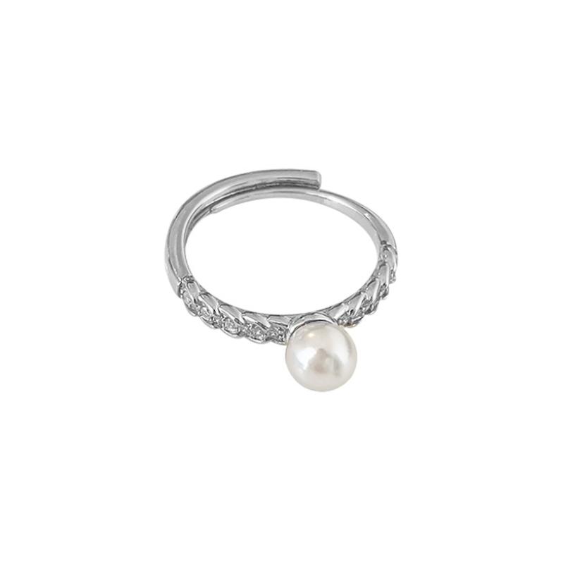 2:White Pearl wheat ear zircon ring