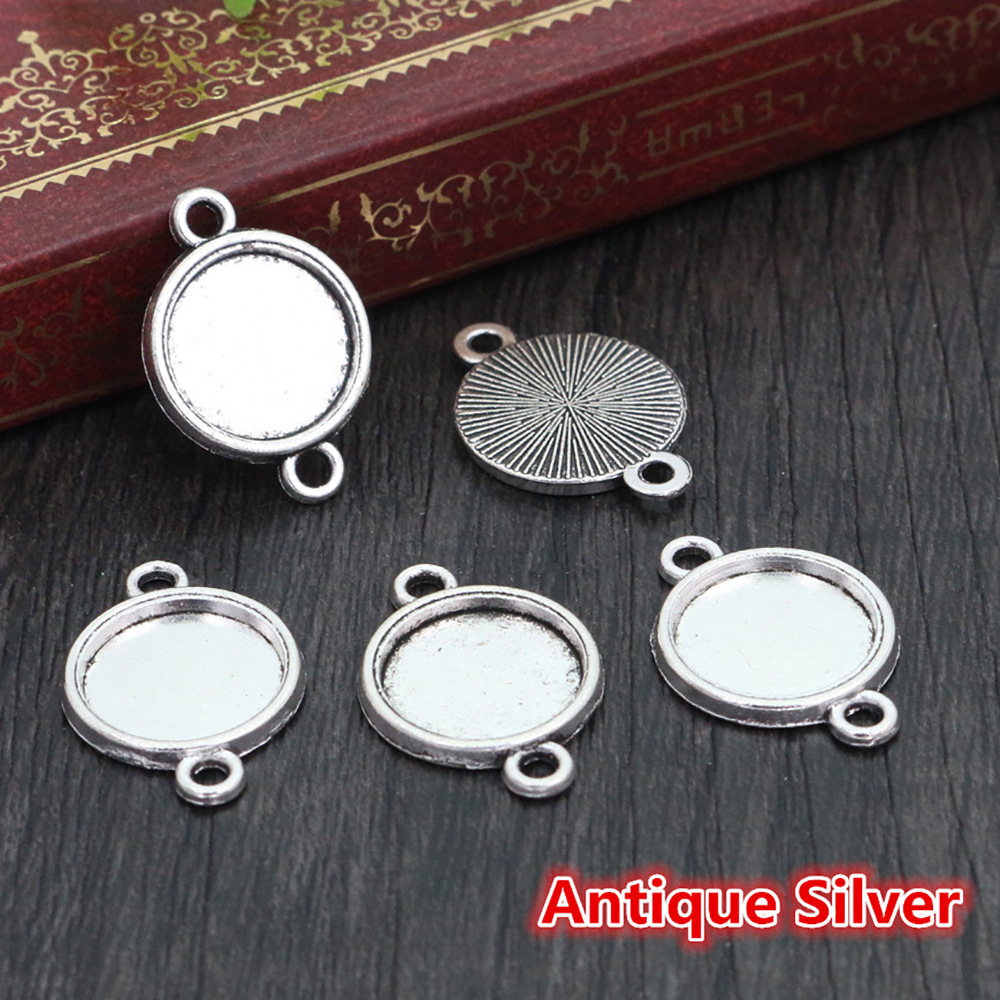 Antique silver color-double hole Inside diameter:8