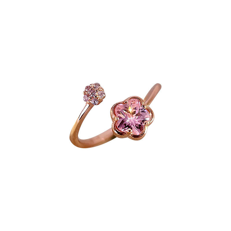 Pink Diamond Cherry Blossom Ring (Rose gold)
