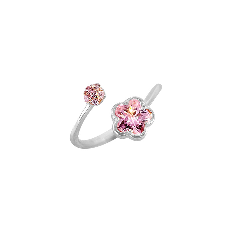 Pink Diamond Cherry Blossom Ring (White gold)