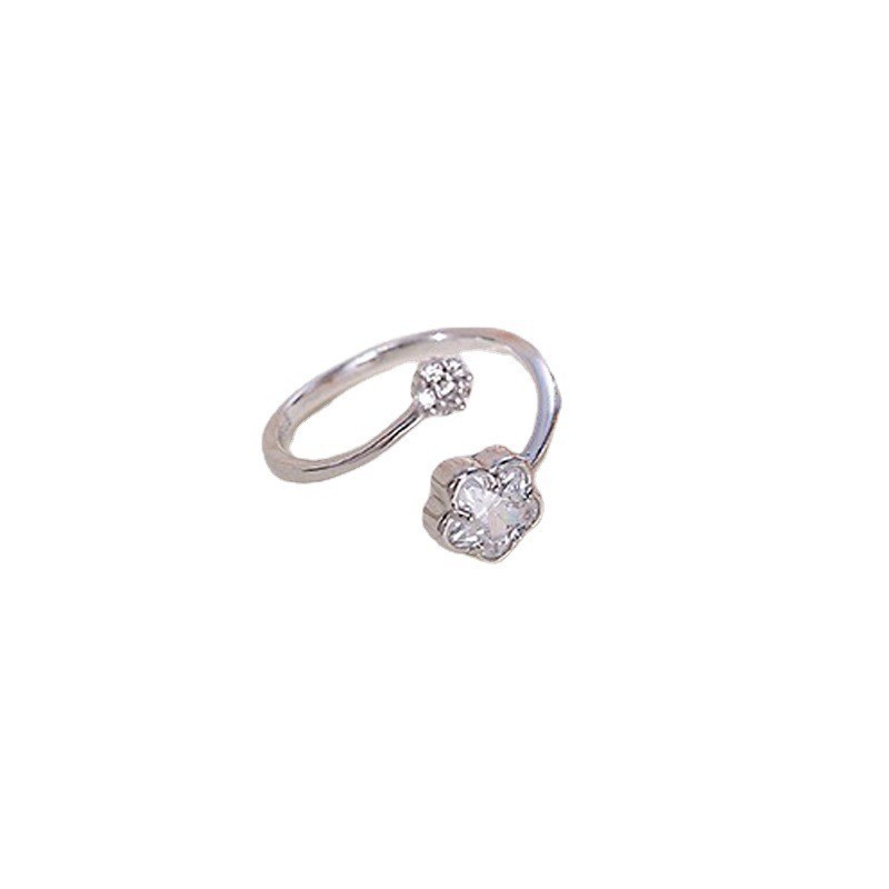 1:White Diamond Cherry Blossom Ring (White Gold)