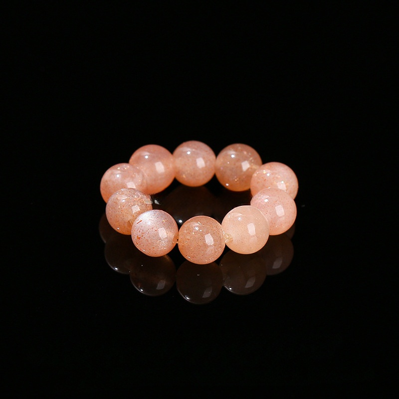 5a natural orange moonstone Beads 4mm, inner diame