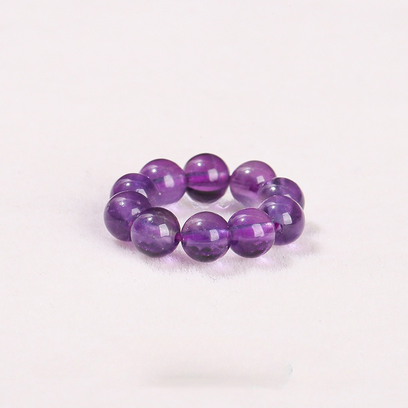 5a natural amethyst Beads 4mm, inner diameter 11mm