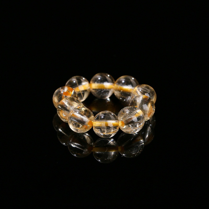 5a natural citrine Beads 4mm, inner diameter 11mm