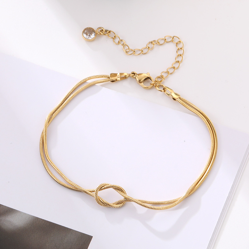 1:A90 knotted bracelet gold