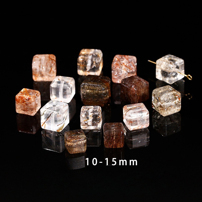 5:Natural black gold super seven sugar cube-large