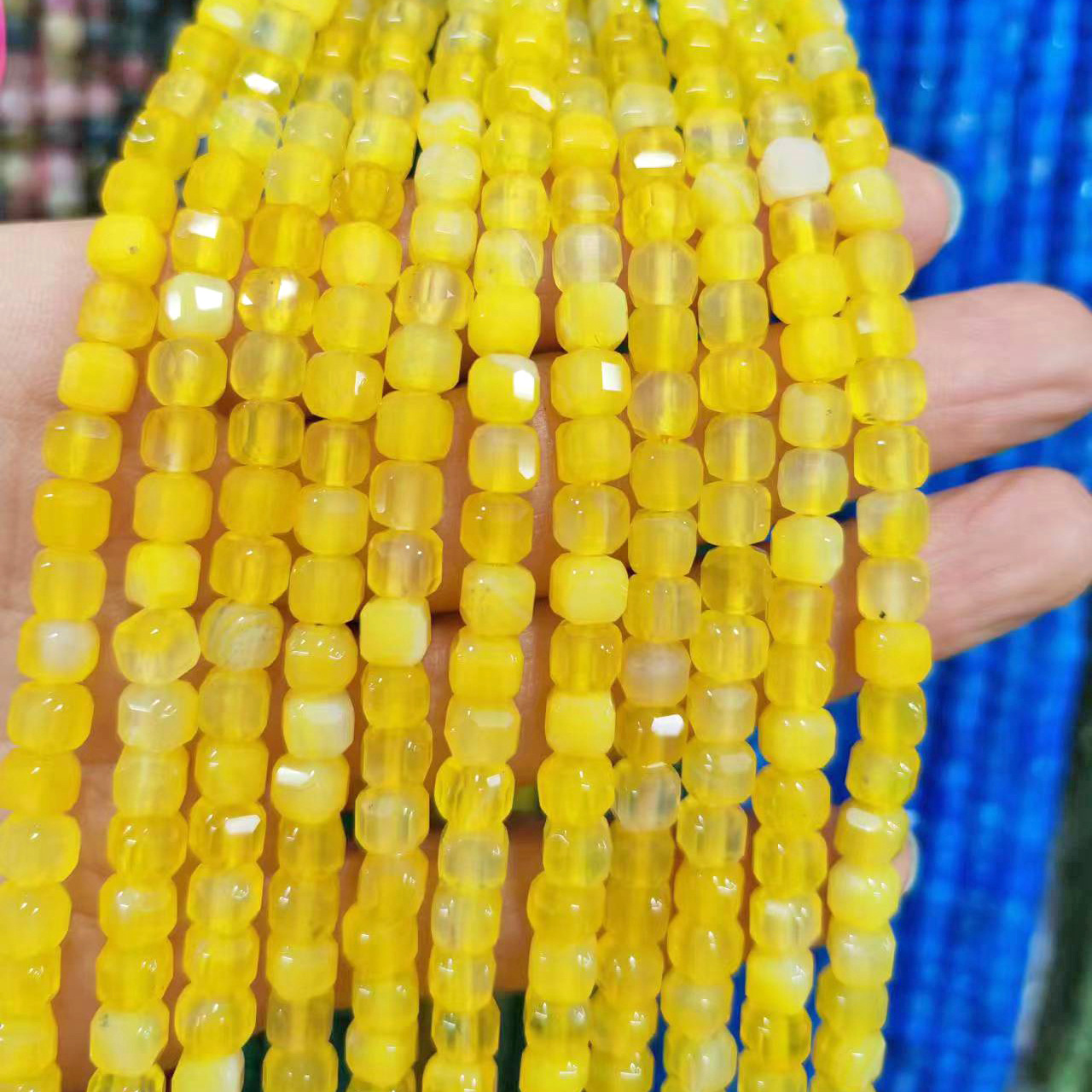 Yellow and colored jade