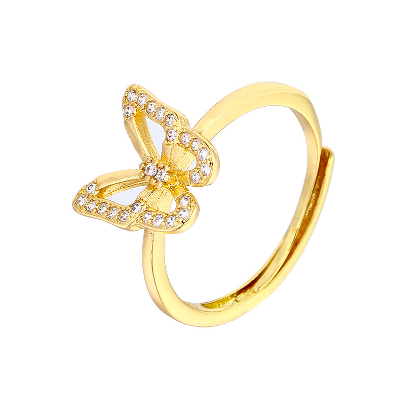 2:Flash Diamond Butterfly Ring (Gold)