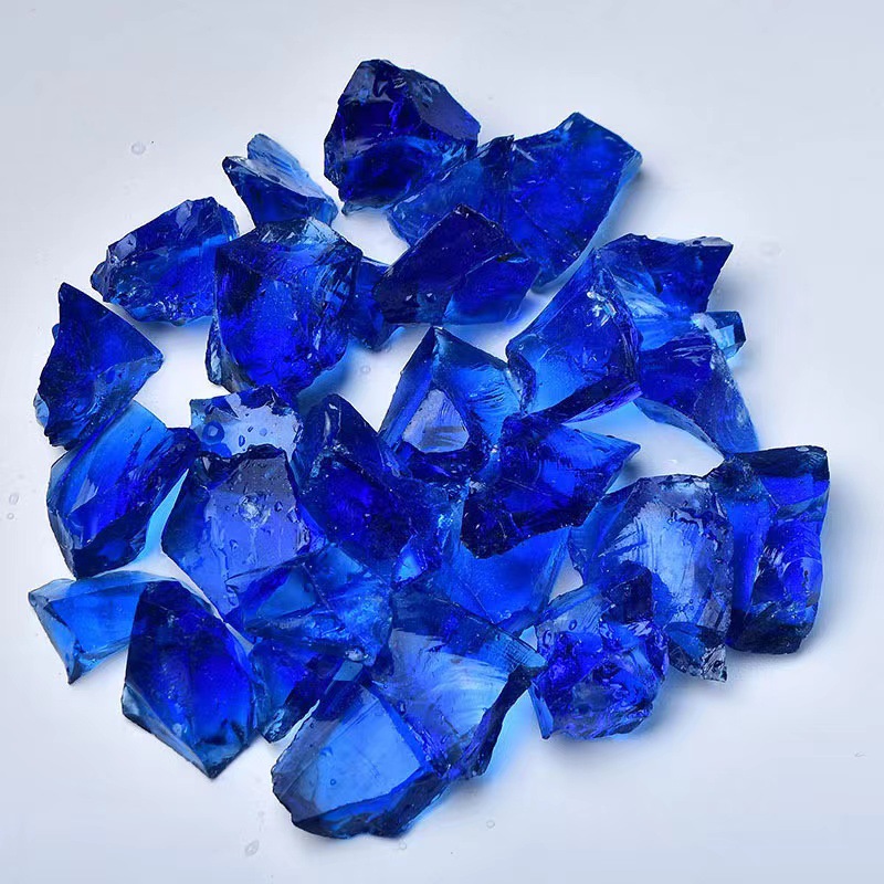 Blue glass 2-3cm 100g