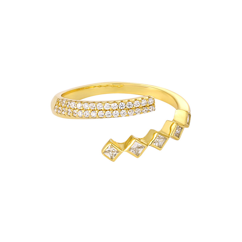 2:Diamond row diamond ring (yellow gold)