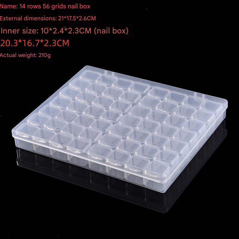 3:14 rows of 56 grid manicure box 21*17.5*2.6CM