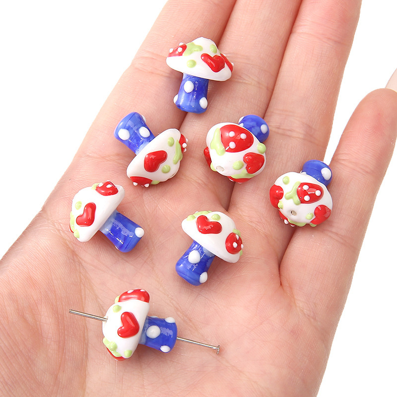 Strawberry love little white mushroom