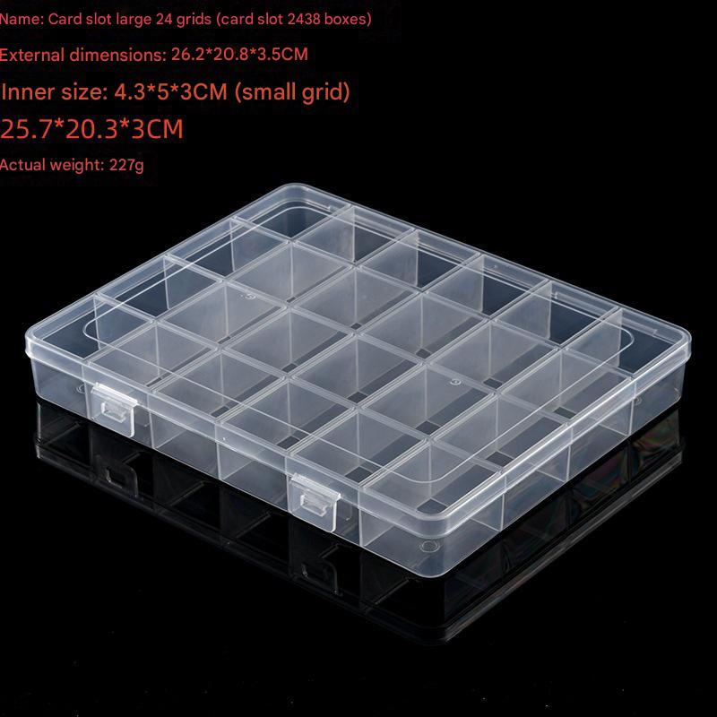 8:Card slot large 24 compartments (card slot 2438 boxes) 26.2*20.8*3.5CM