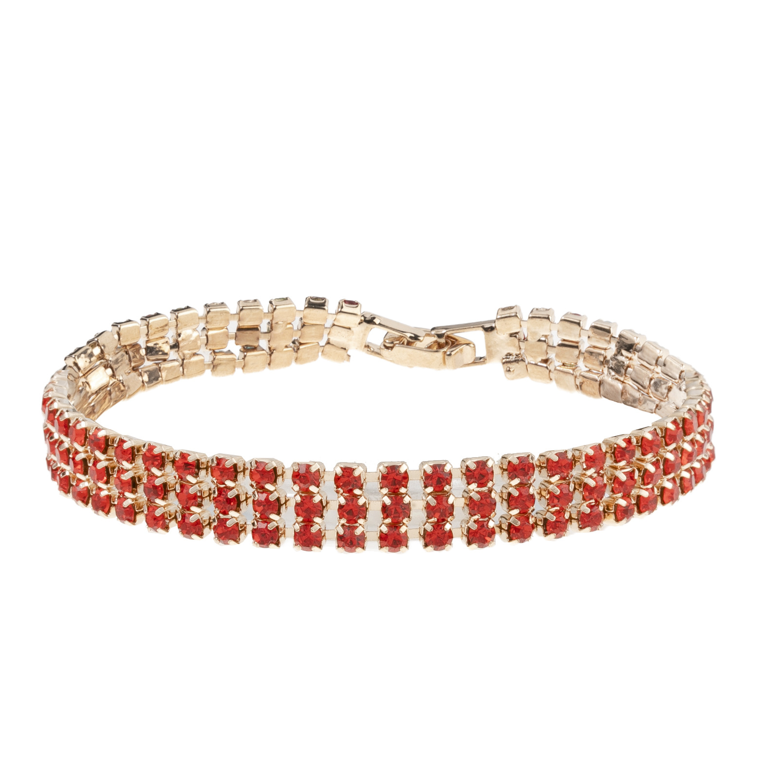 Golden red rhinestone