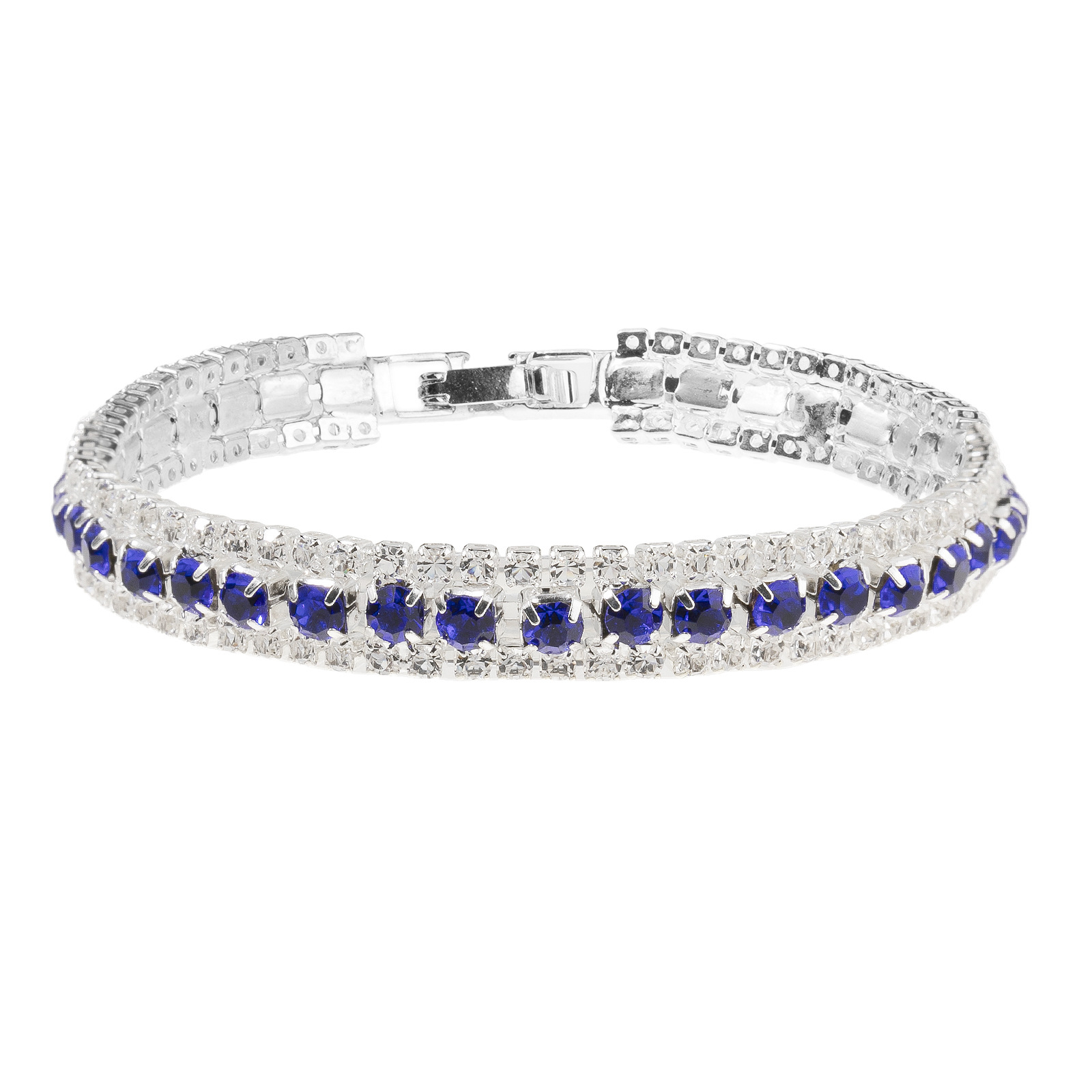 3:Silver sapphire rhinestone