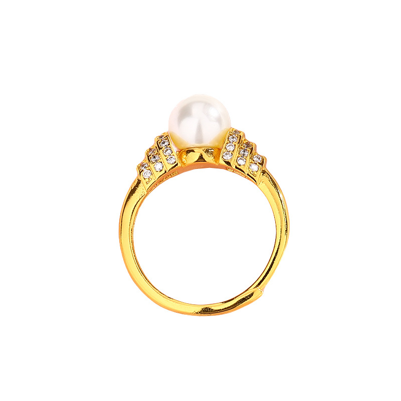 2:Gold  pearl ring